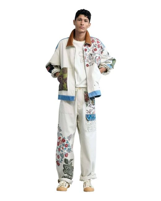 Cappotto Patchwork di Desigual in White da Uomo