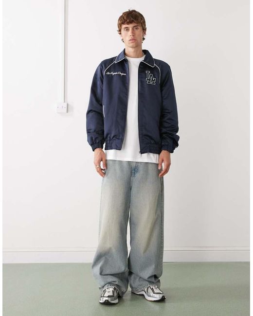 KTZ Blue La Dodgers Varsity Bomber Jacket for men