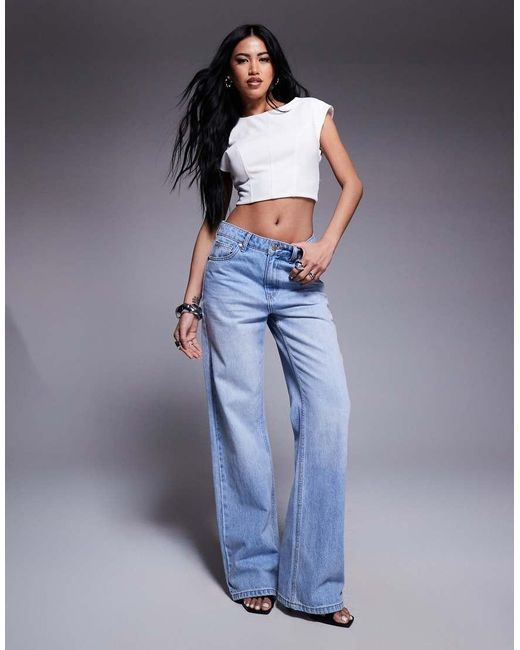 ASOS Top Met Open Achterkant En Naaddetails in het White