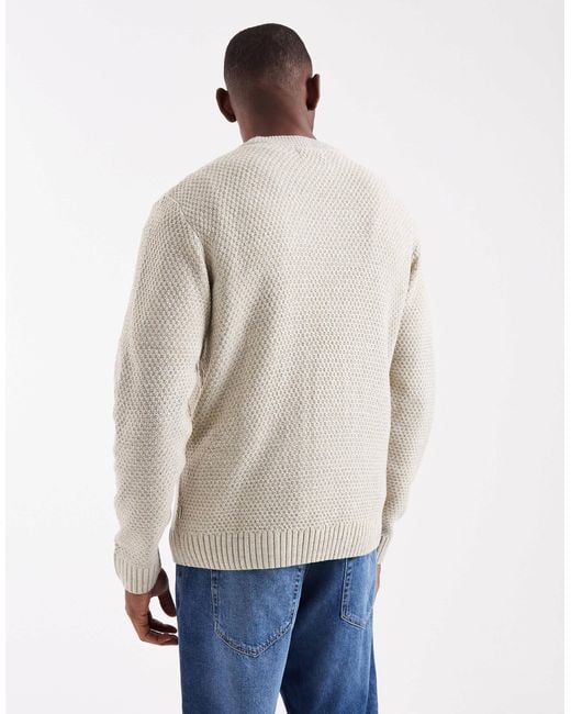 Jack & Jones – strickpullover mit zopfmuster in Blue für Herren