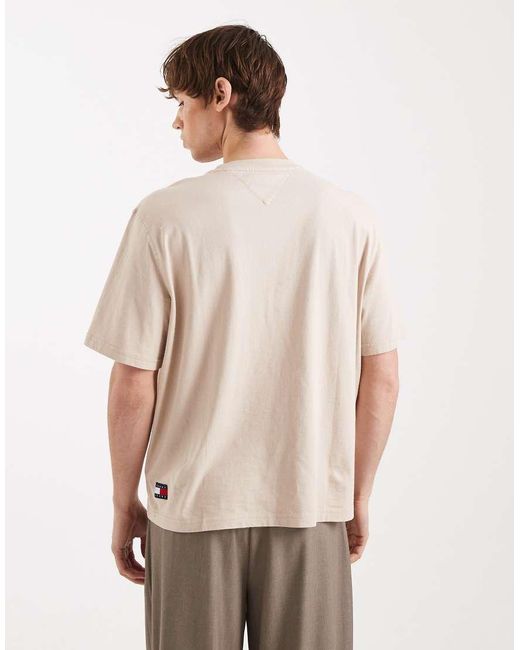 Tommy Hilfiger Natural Lifted Classic Centre Logo T-Shirt for men