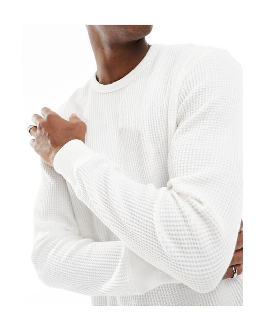 Cotton On White Cotton On Relaxed Long Sleeve T-shirt for men