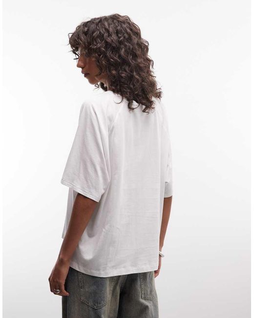 Weekday White Boxy Fit Raglan T-shirt
