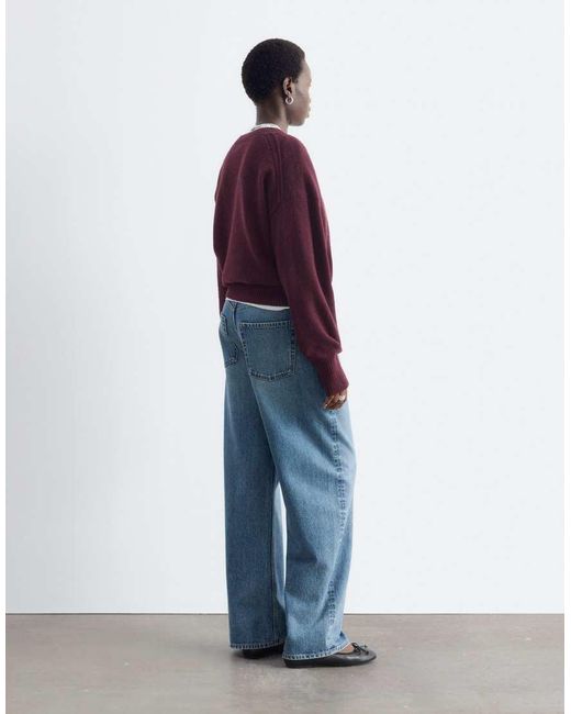 & Other Stories Red Knitted V Neck Sweater