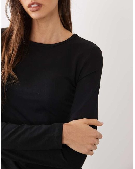 Cotton On Black Longline Crew Long Sleeve