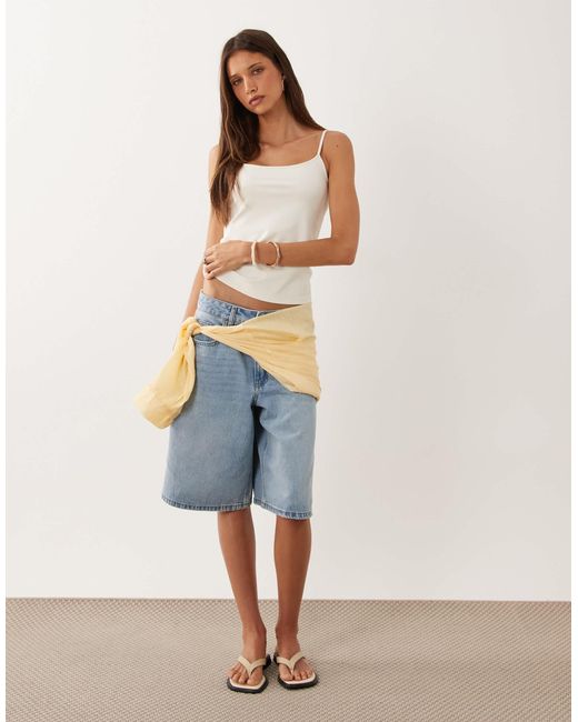 Mango White Polyamide Strappy Cami Top