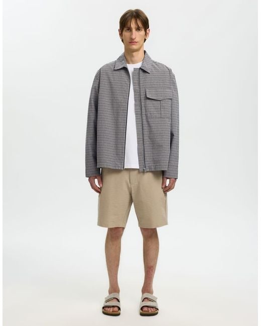 SELECTED Gray Overshirt for men