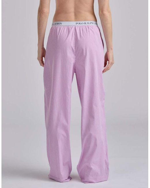 Polo Ralph Lauren Purple Separate Sleep Pant With Elastic Logo