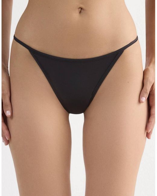 Intimissimi Black Microfibre G-String With Side Straps