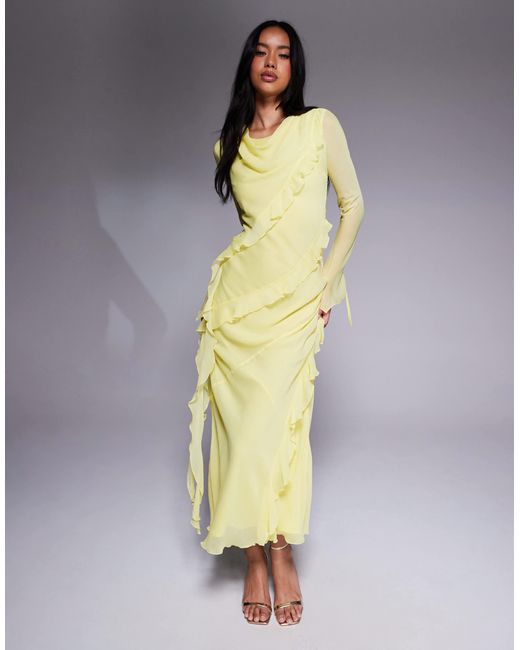 daska chiffon ruffle maxi dress Daska Chiffon Ruffle Maxi Dress Tarten