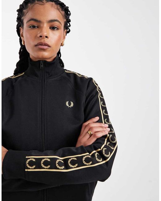 Fred Perry Blue Co-Ord Taped Logo Track Jacket