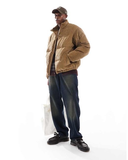 Levi s Western Super Down Cord Puffer Jacket in Natural for Men Lyst UK