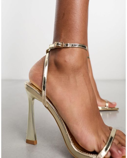 SIMMI White Simmi London Apple Barely There Heeled Sandals
