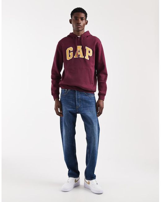 Gap Purple Heritage Chest Logo Hoodie for men