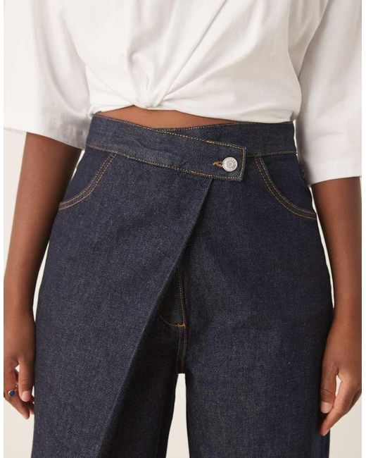 ASOS White Denim Wrap Style Jean In