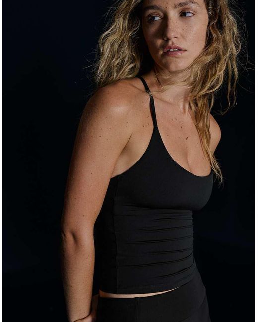 Bershka Black Technical Fabric Vest Top