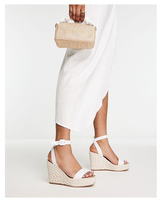 Steve Madden Upstage Rope Wedge Sandal in Natural