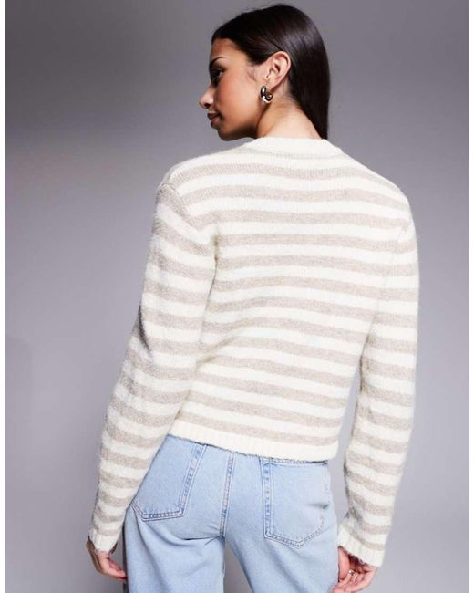 The Frolic White Exclusive Fluffy Knit Button-through Cardigan