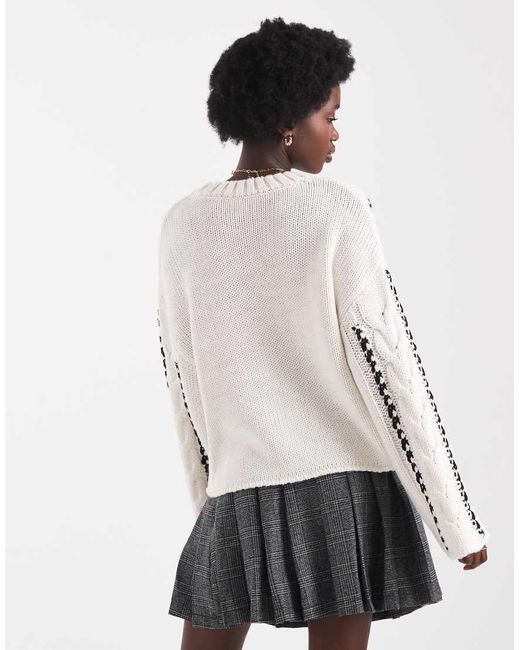 ONLY Gray Cable Knit Jumper
