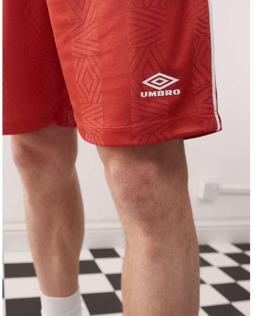 Pantalones Cortos Rojos De Football Umbro de hombre de color Red