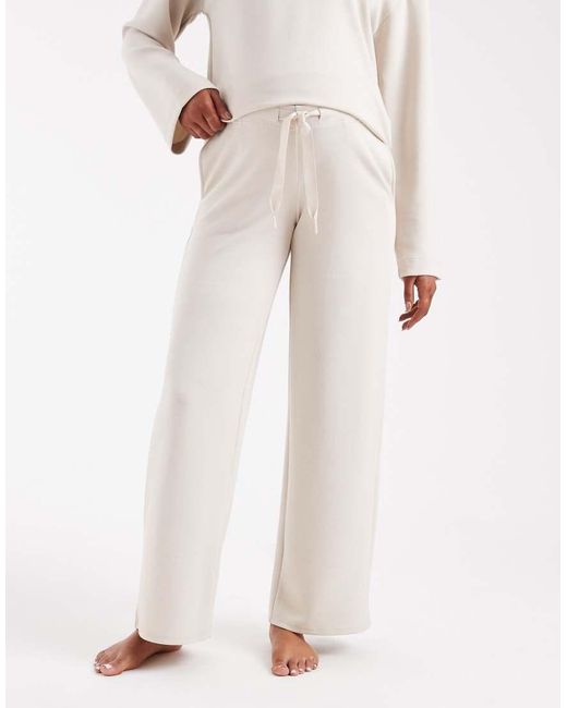 Vero Moda White Super Soft Tie Waist Wide Leg Trouser Co-ord