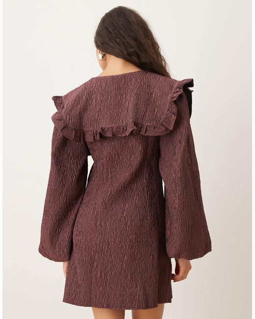 Robe courte avec col oversize - marron Ghospell en coloris Purple