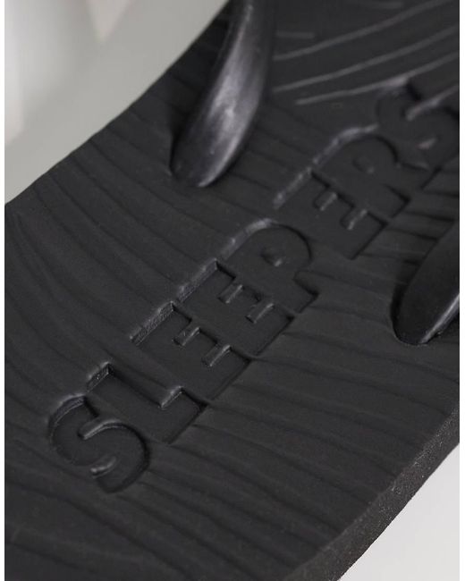 Sleeper Black Tapered Flip Flops