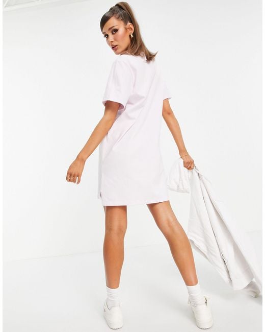 adidas Originals 'tennis Luxe' Logo T-shirt Dress in Pink | Lyst