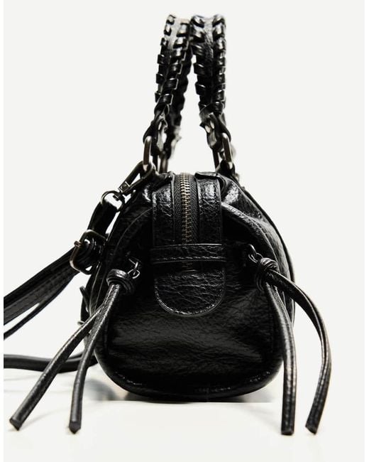 Bershka Black Mini Bowling Bag