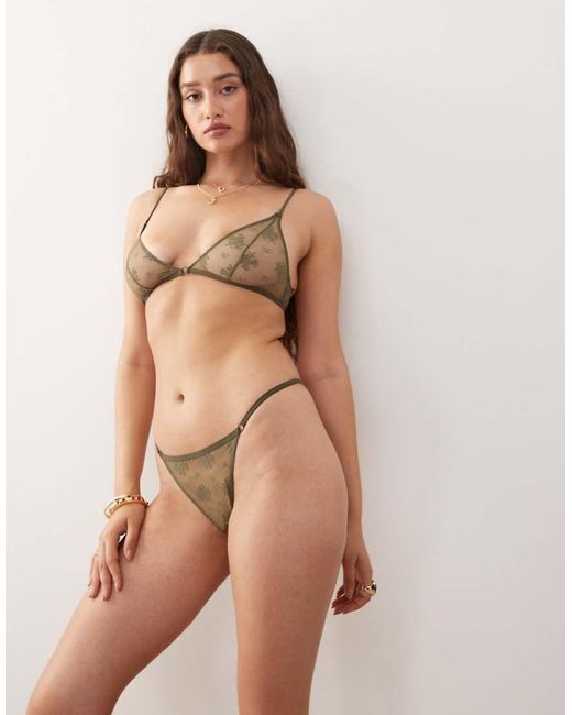 Weekday Natural Lace Thong 2-pack