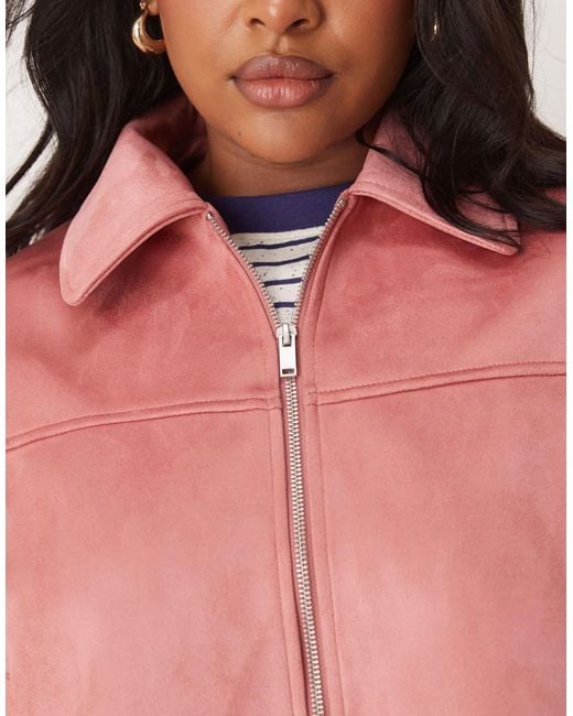 ASOS Red Asos design curve – jacke aus wildlederimitat