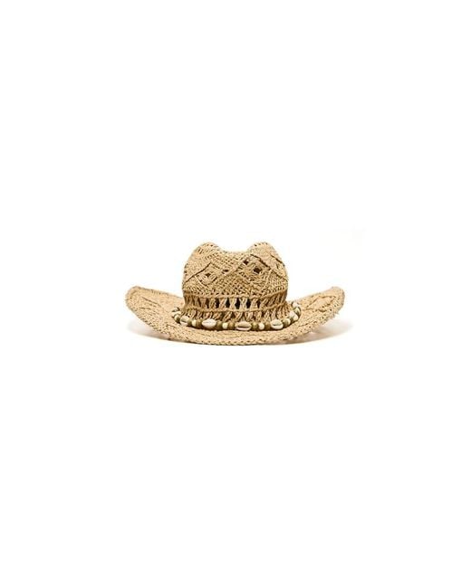 Bershka Brown Cowboy Hat With Shells