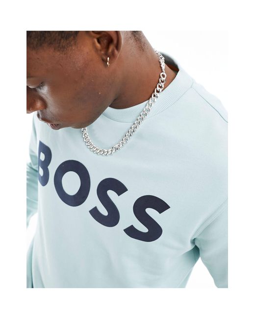 BOSS by HUGO BOSS – webasiccrew – sweatshirt in Blau für Herren | Lyst DE