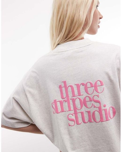 Adidas Originals White Three Stripes Studios Graphic T-Shirt