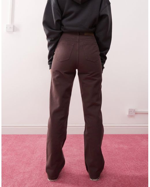 Reclaimed (vintage) Pink High Rise Straight Leg Jeans