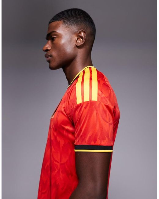 Adidas Originals Red Adidas Football Belgium World Cup 26 Home Shirt for men