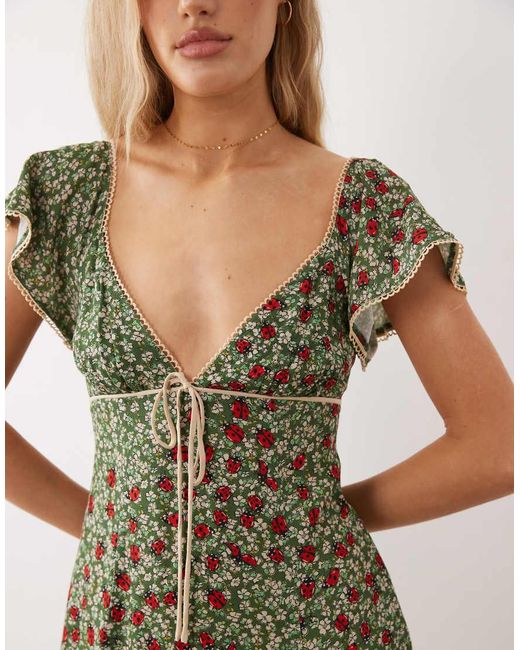 Free People Natural Backroads Flippy Mini Dress