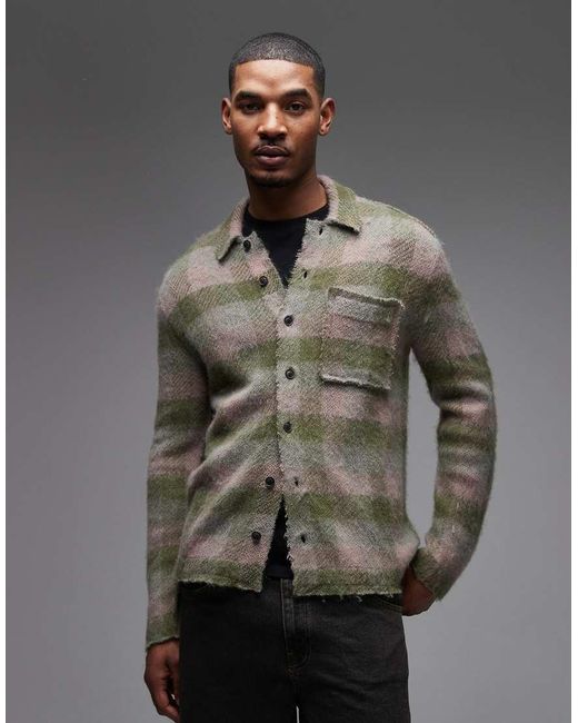 AllSaints Gray Alder Cardigan for men