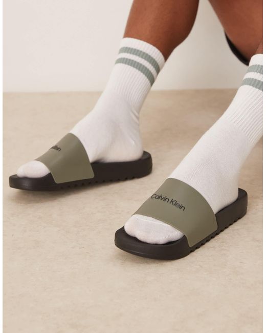Calvin Klein Natural Logo Sliders for men