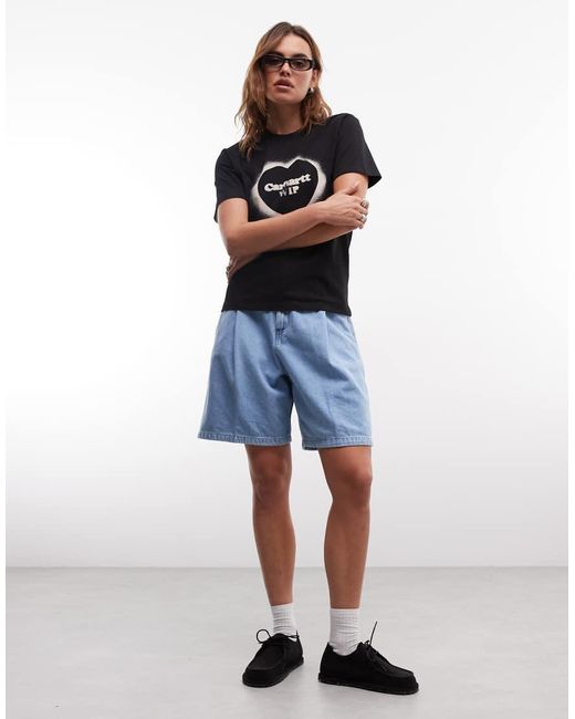 Carhartt Black Spray Heart T-Shirt