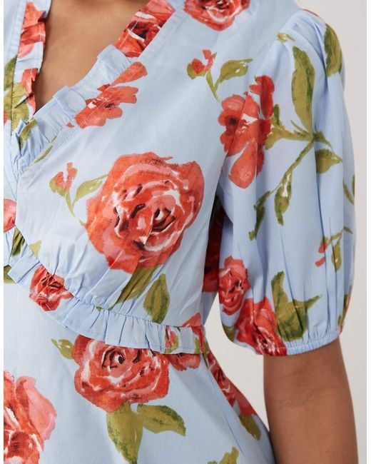 Wednesday's Girl White Wednesdays Girl Ruffle Floaty Mini Dress