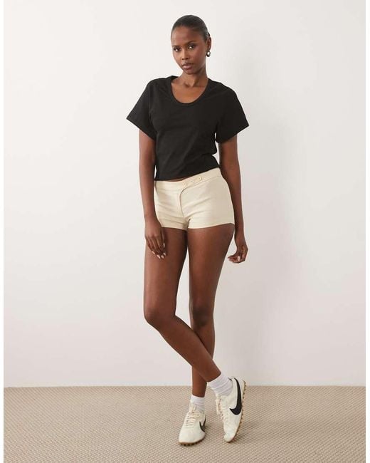 Motel Natural Wesara Mini Shorts