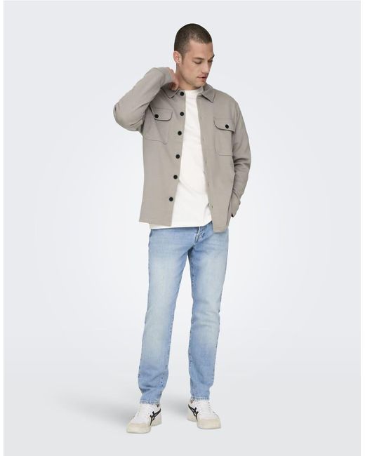 Only & Sons Overhemd in het Gray voor heren