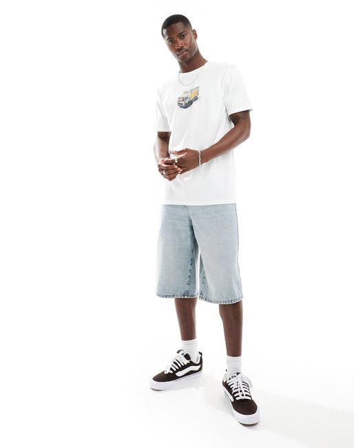 Vans White Graphic Print T-shirt for men