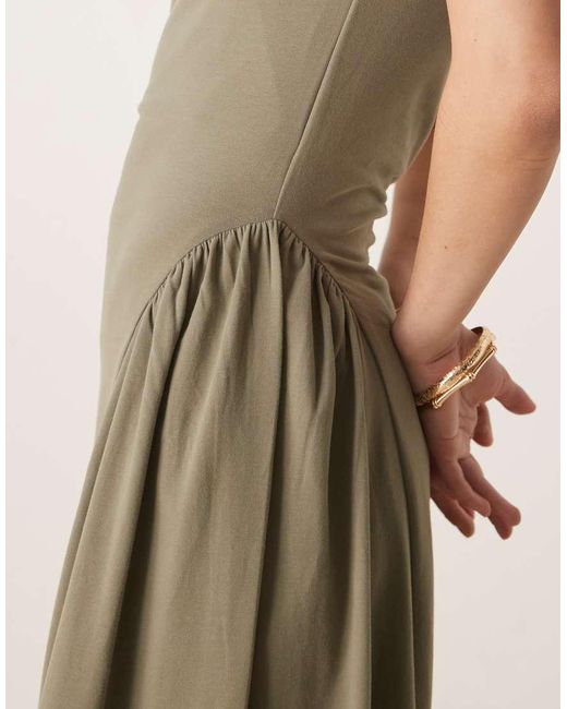 ASOS Natural Summer Maxi Dress With Full Skirt