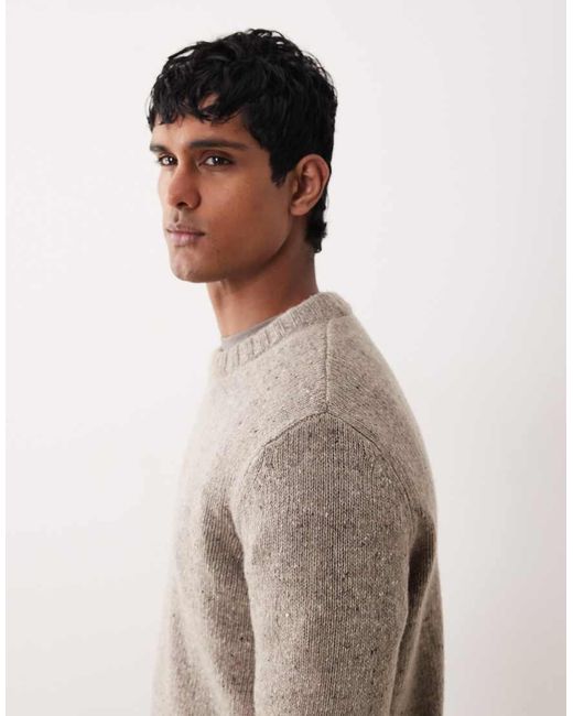 ARKET Brown Wool Alpaca Crew Neck Relaxed Fit Jumper for men