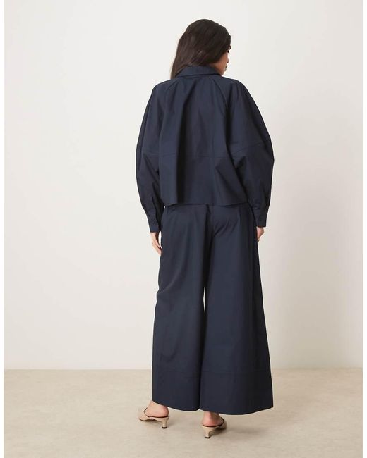 ASOS Blue Clean Wide Leg Culottes Co-ord