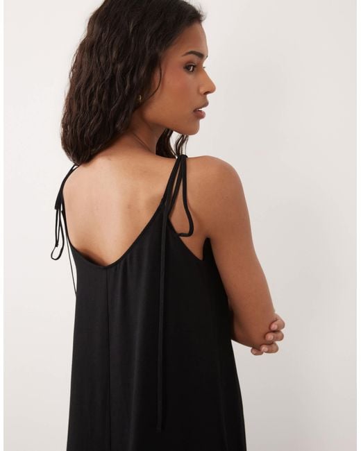 asos black linen dress ASOS - High Neck Midaxi Dress - Women - Viscose/Linen/Lyocell/Cotton - 2 US