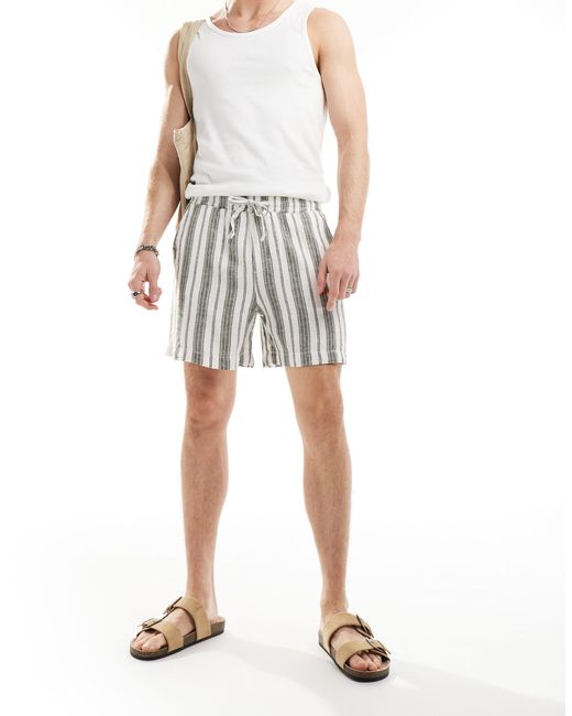 Pantaloncini ampi taglio corto di ASOS in White da Uomo