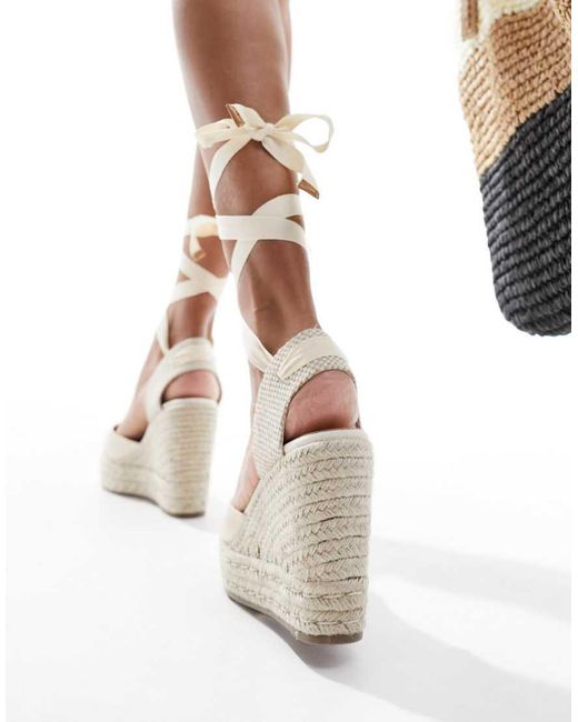 ASOS Natural Tyra Closed Toe Wedges